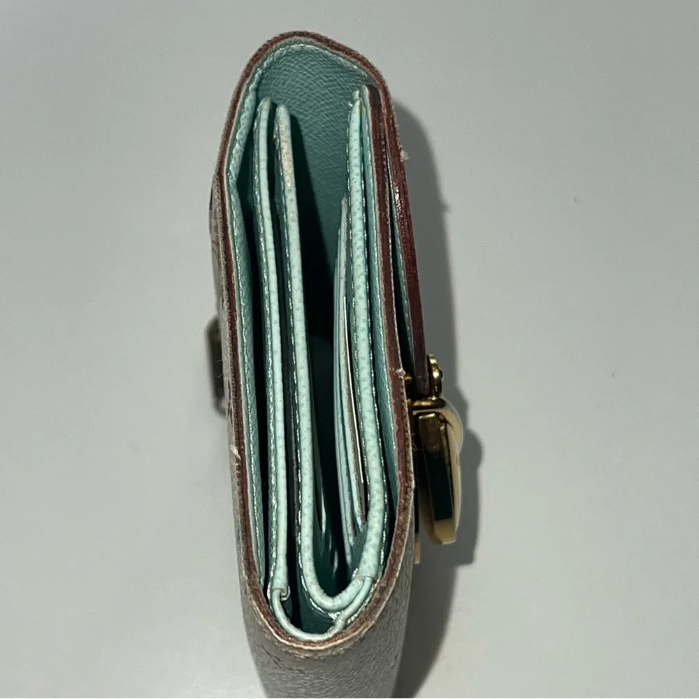 Authentic Louis Vuitton x Takashi Murakami White Multicolor Joey Wallet - Picture 14 of 17